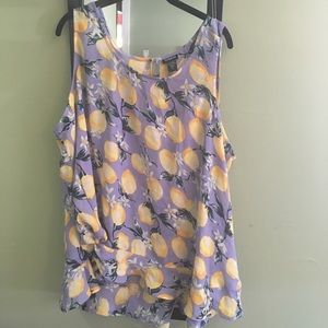 Torrid lilac lemon tank top